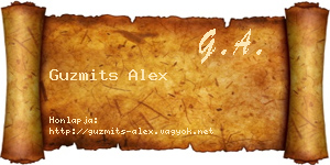 Guzmits Alex névjegykártya