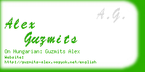 alex guzmits business card